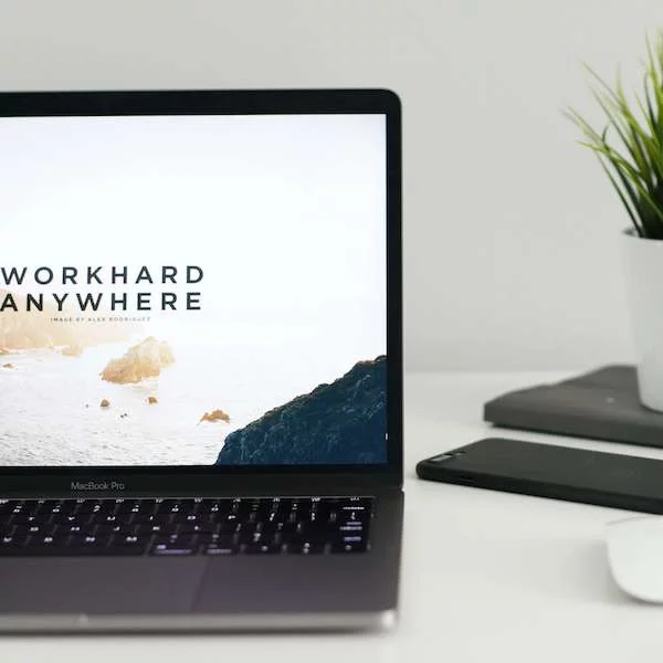 Laptop with insight into a website