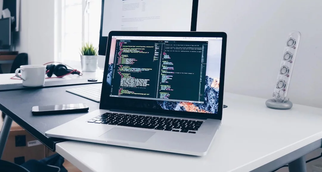 Code on a screen