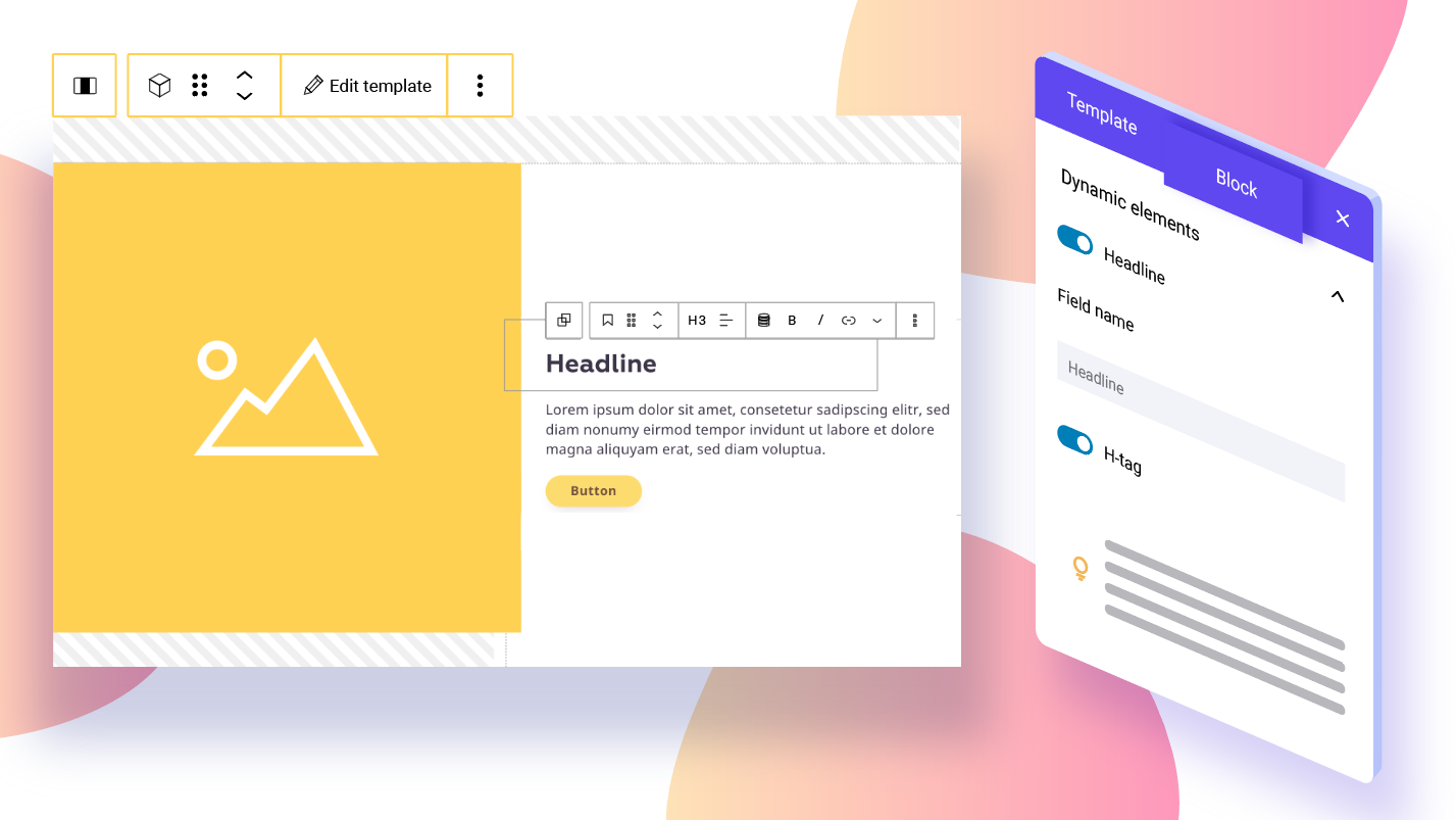 Backend visualization of Greyd.Suite Dynamic Templates
