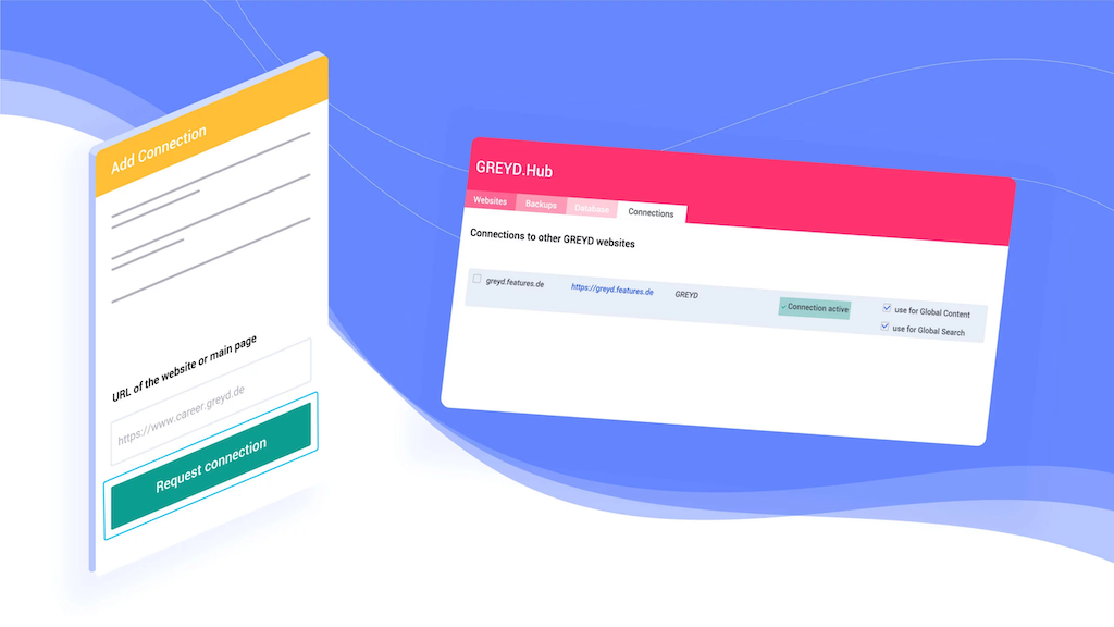 Backend visualisation of Greyd.Suite's site connector