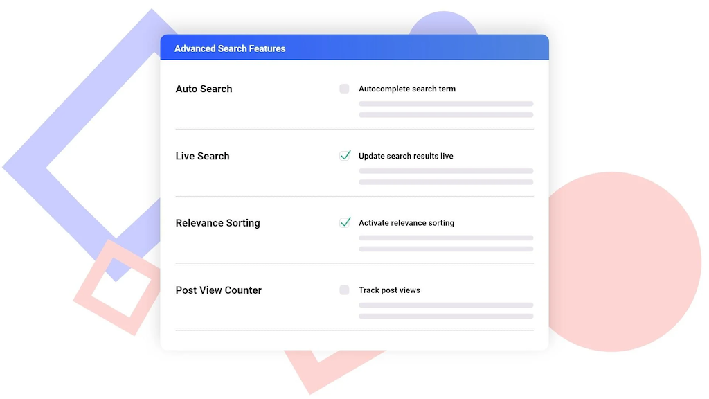 Backend Visualization Advanced Search