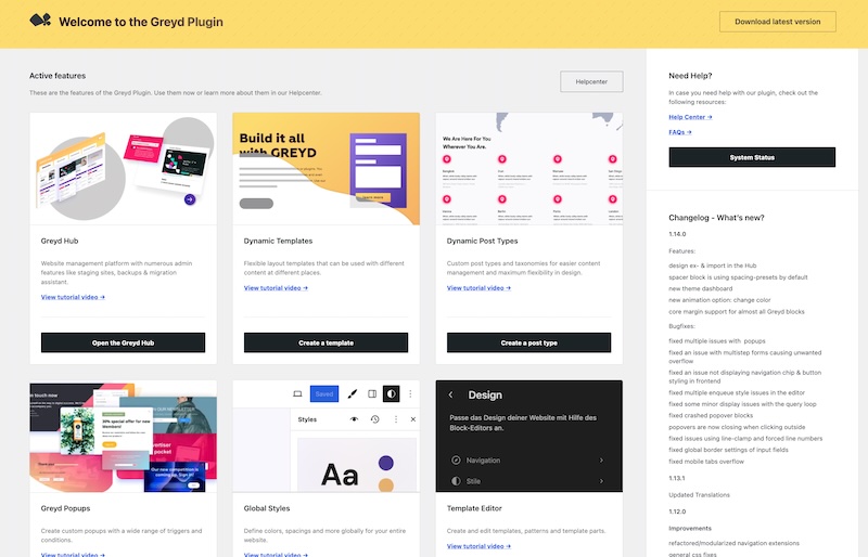 Greyd.Suite Dashboard