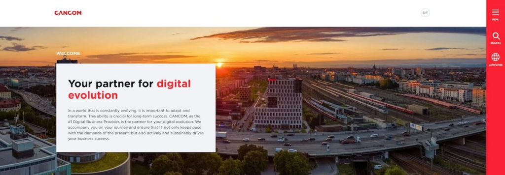 Screenshot Cancom Corporate Website