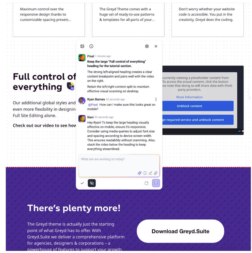 Screenshot der Greyd Website mit Atarims KI-Tools