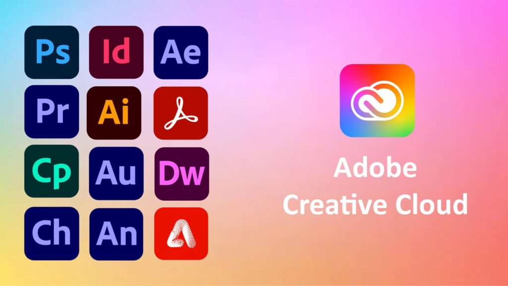 Adobe Cloud Logo with icons of all applications