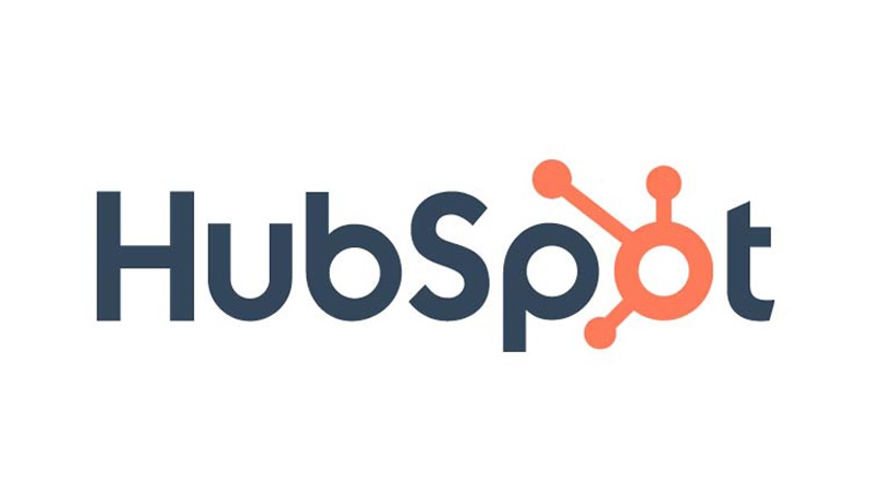 Hubspot Logo Grey writing with orange "o"