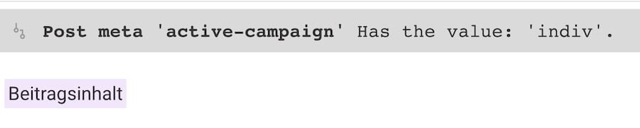 Conditional Content block with nested post content block